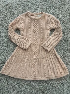 Cynthia Rowley Girls' Cable Knit Dress - Blush